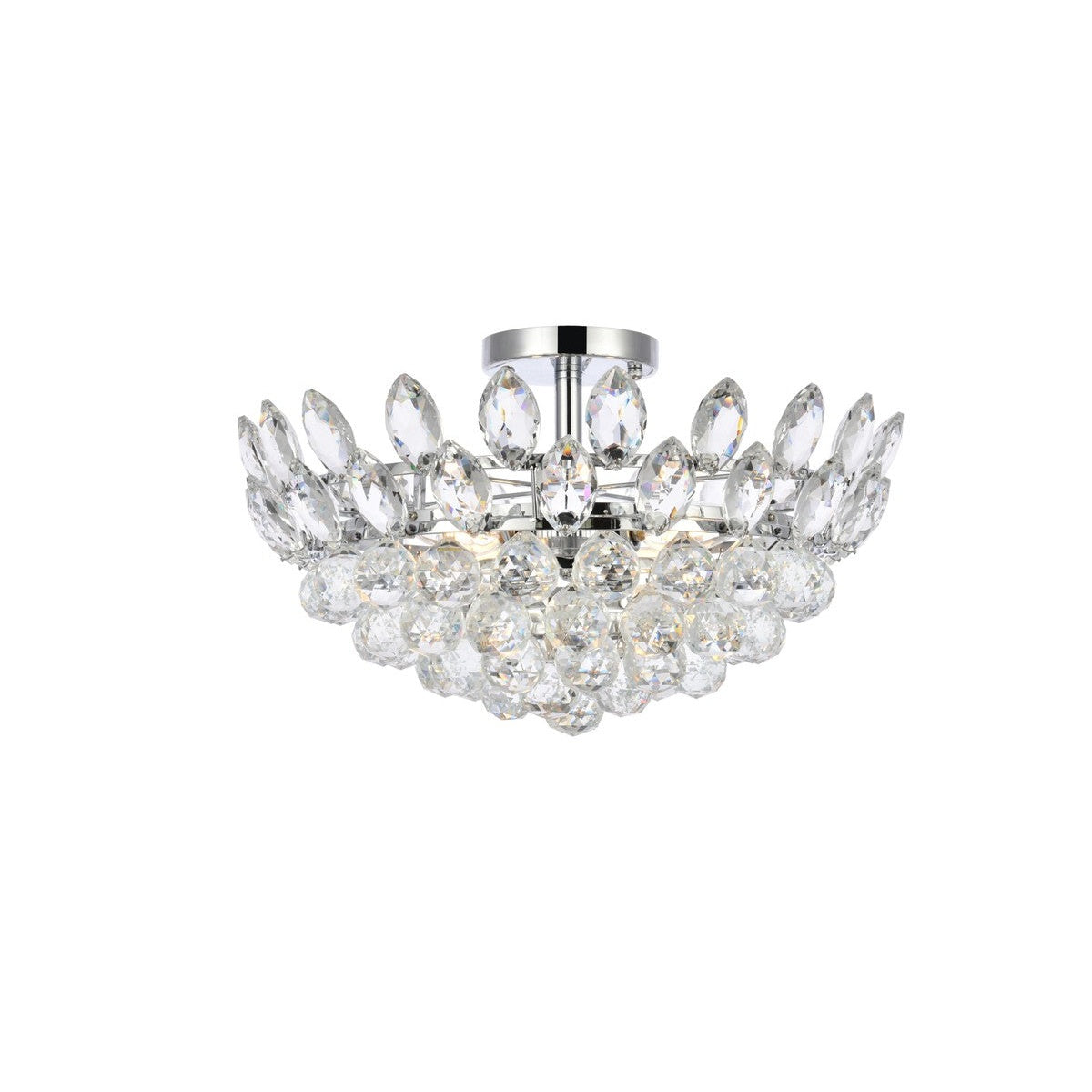 Elegant Lighting - 1105F18C - Five Light Flush Mount - Emilia - Chrome