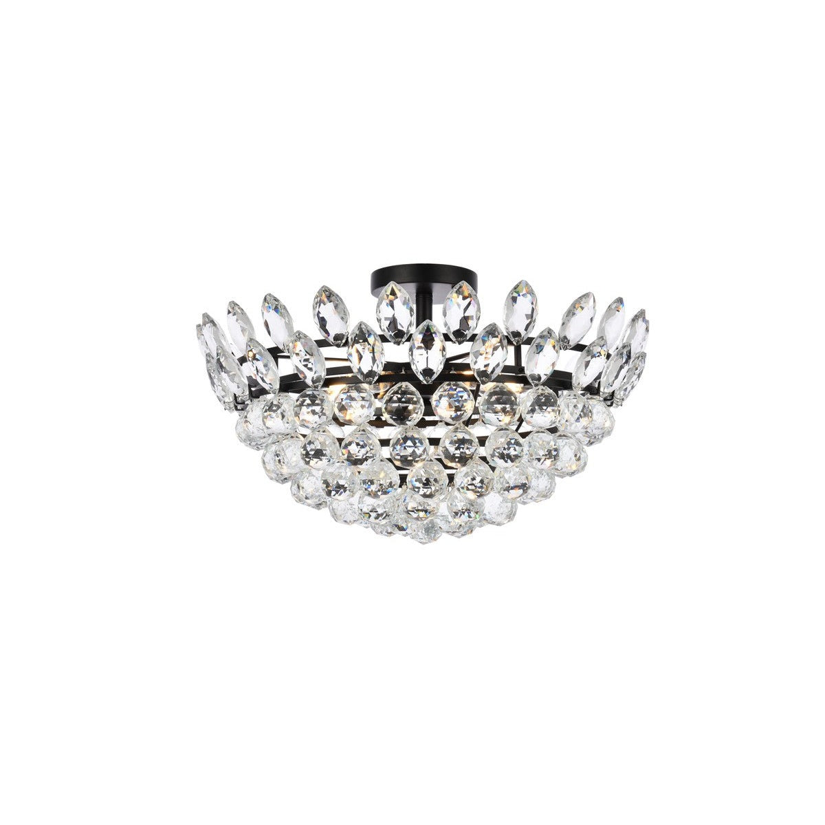 Elegant Lighting - 1105F20BK - Five Light Flush Mount - Emilia - Black