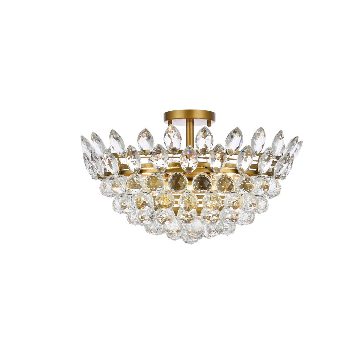 Elegant Lighting - 1105F20BR - Five Light Flush Mount - Emilia - Brass