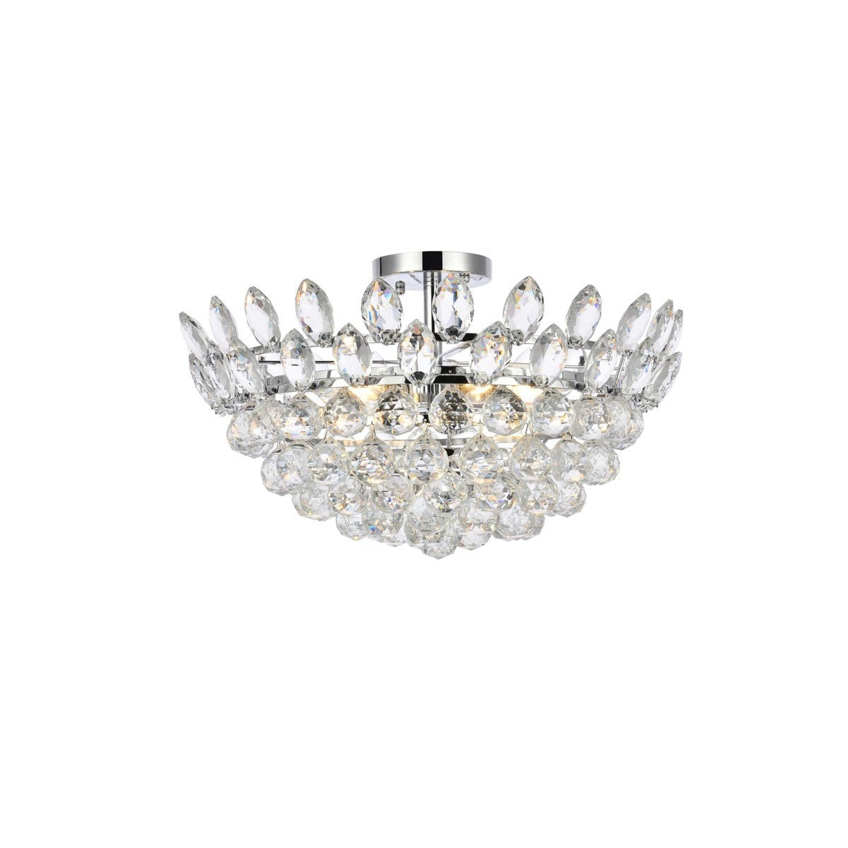 Elegant Lighting - 1105F20C - Five Light Flush Mount - Emilia - Chrome
