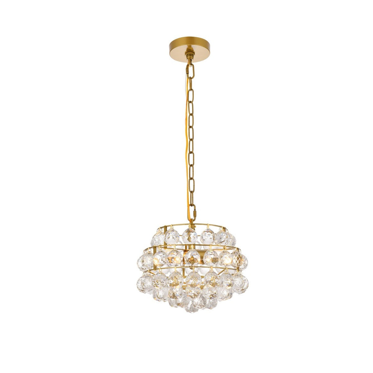 Elegant Lighting - 1106D12BR - Three Light Pendant - Savannah - Brass