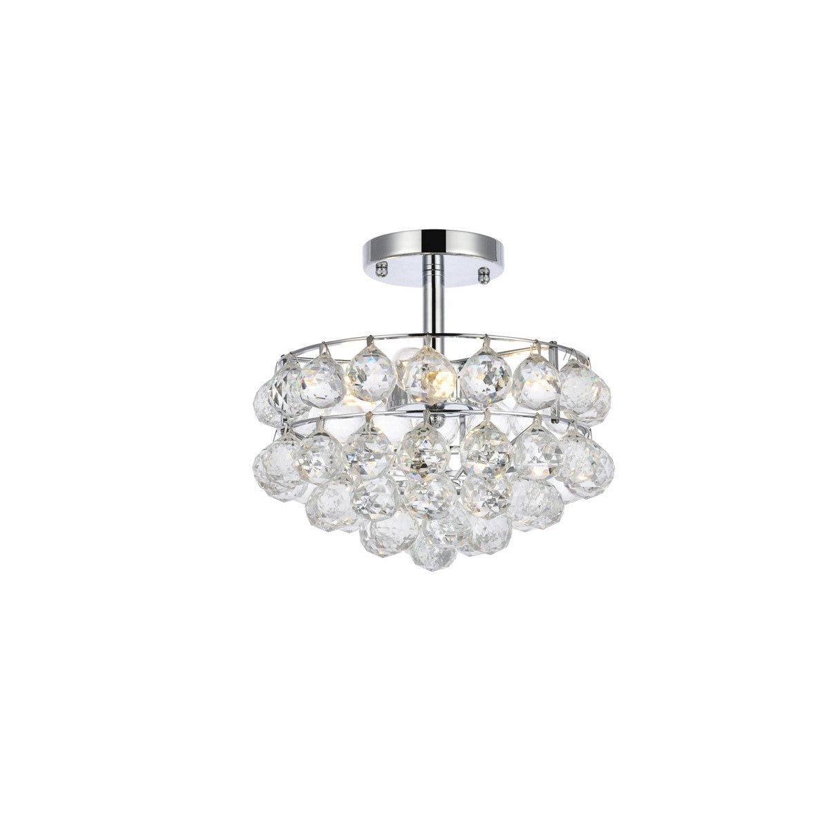 Elegant Lighting - 1107F12C - Three Light Flush Mount - Savannah - Chrome