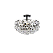 Elegant Lighting - 1107F16BK - Three Light Flush Mount - Savannah - Black