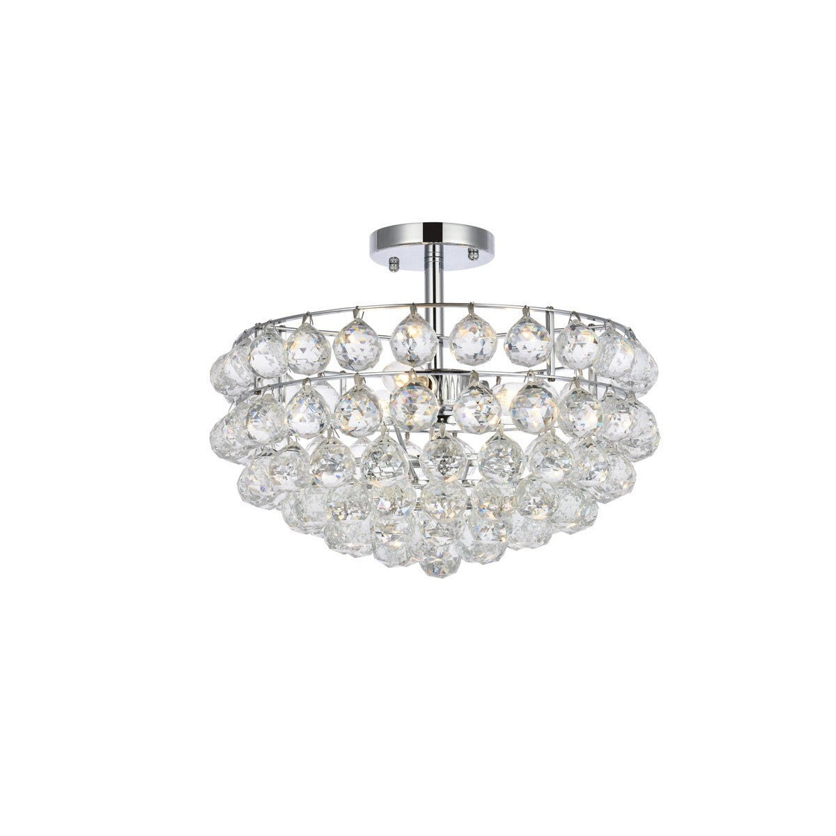 Elegant Lighting - 1107F16C - Three Light Flush Mount - Savannah - Chrome
