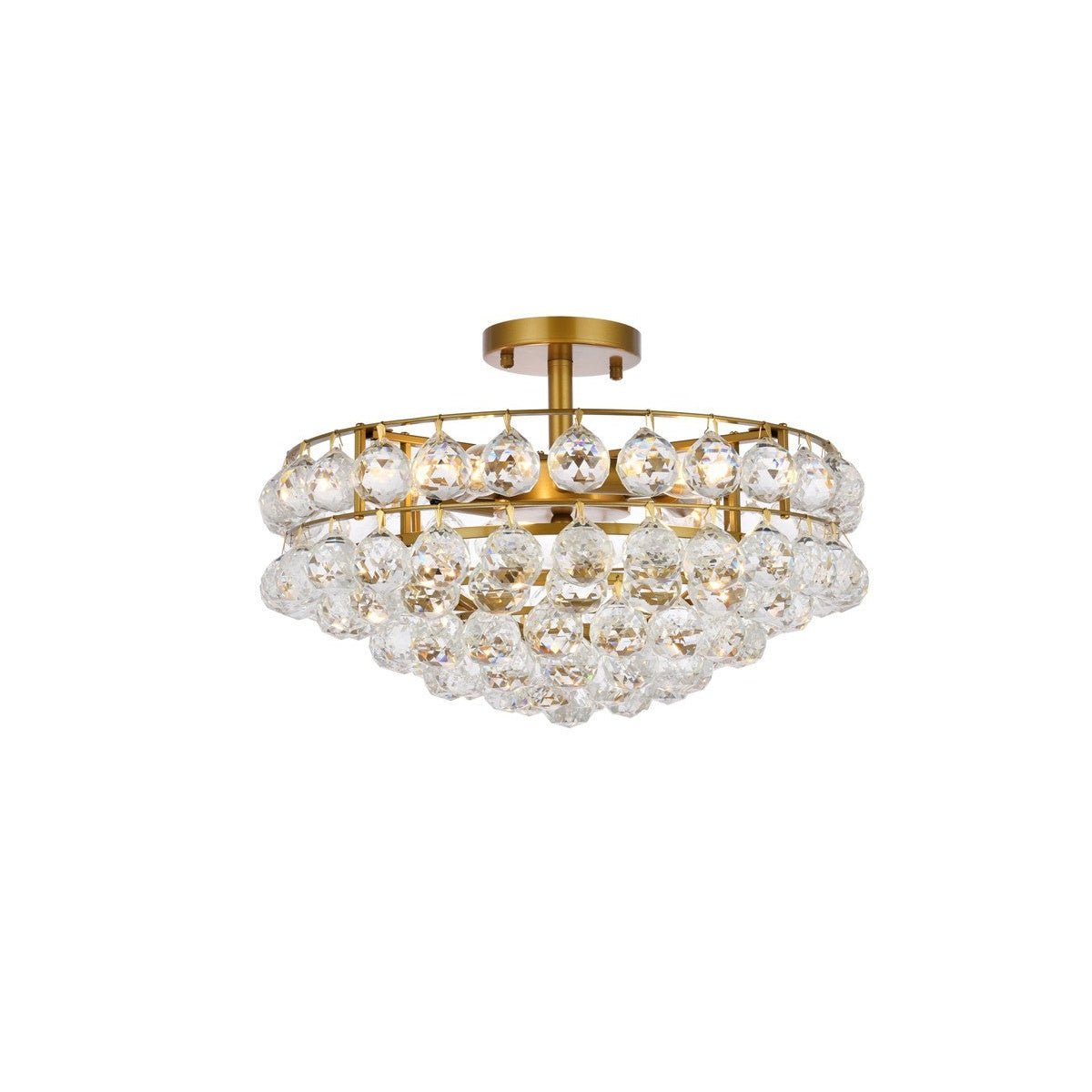 Elegant Lighting - 1107F18BR - Five Light Flush Mount - Savannah - Brass