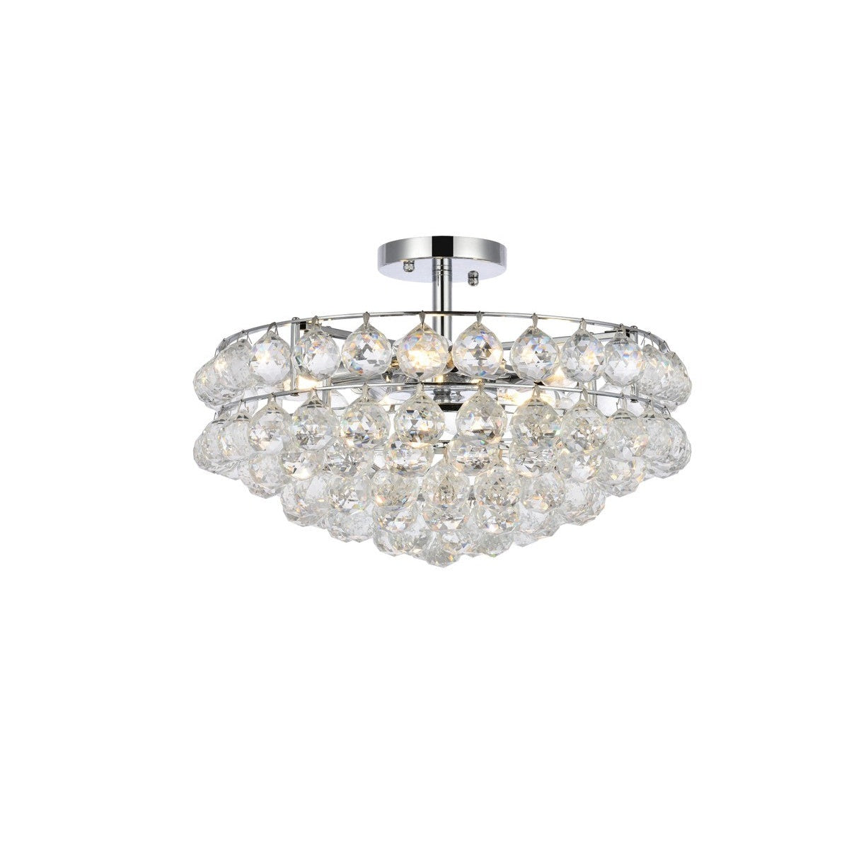 Elegant Lighting - 1107F18C - Five Light Flush Mount - Savannah - Chrome