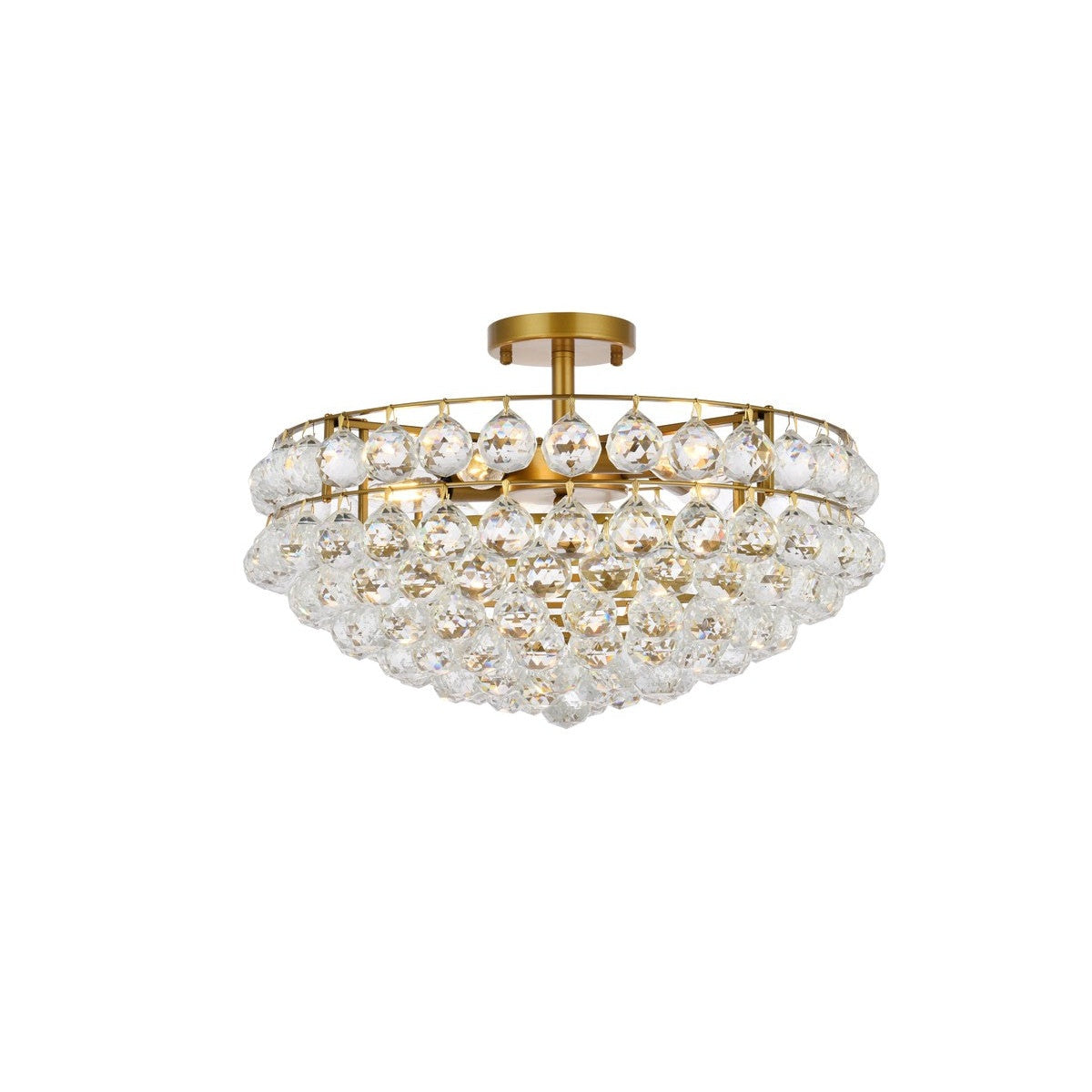 Elegant Lighting - 1107F20BR - Five Light Flush Mount - Savannah - Brass