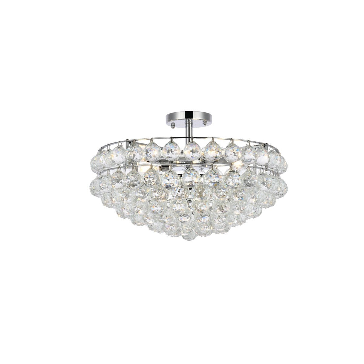 Elegant Lighting - 1107F20C - Five Light Flush Mount - Savannah - Chrome