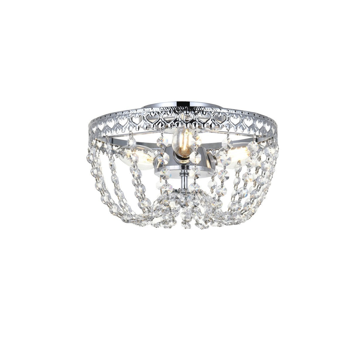 Elegant Lighting - 1112F10C - Three Light Flush Mount - Kylie - Chrome