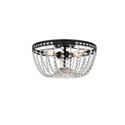 Elegant Lighting - 1112F12BK - Three Light Flush Mount - Kylie - Black