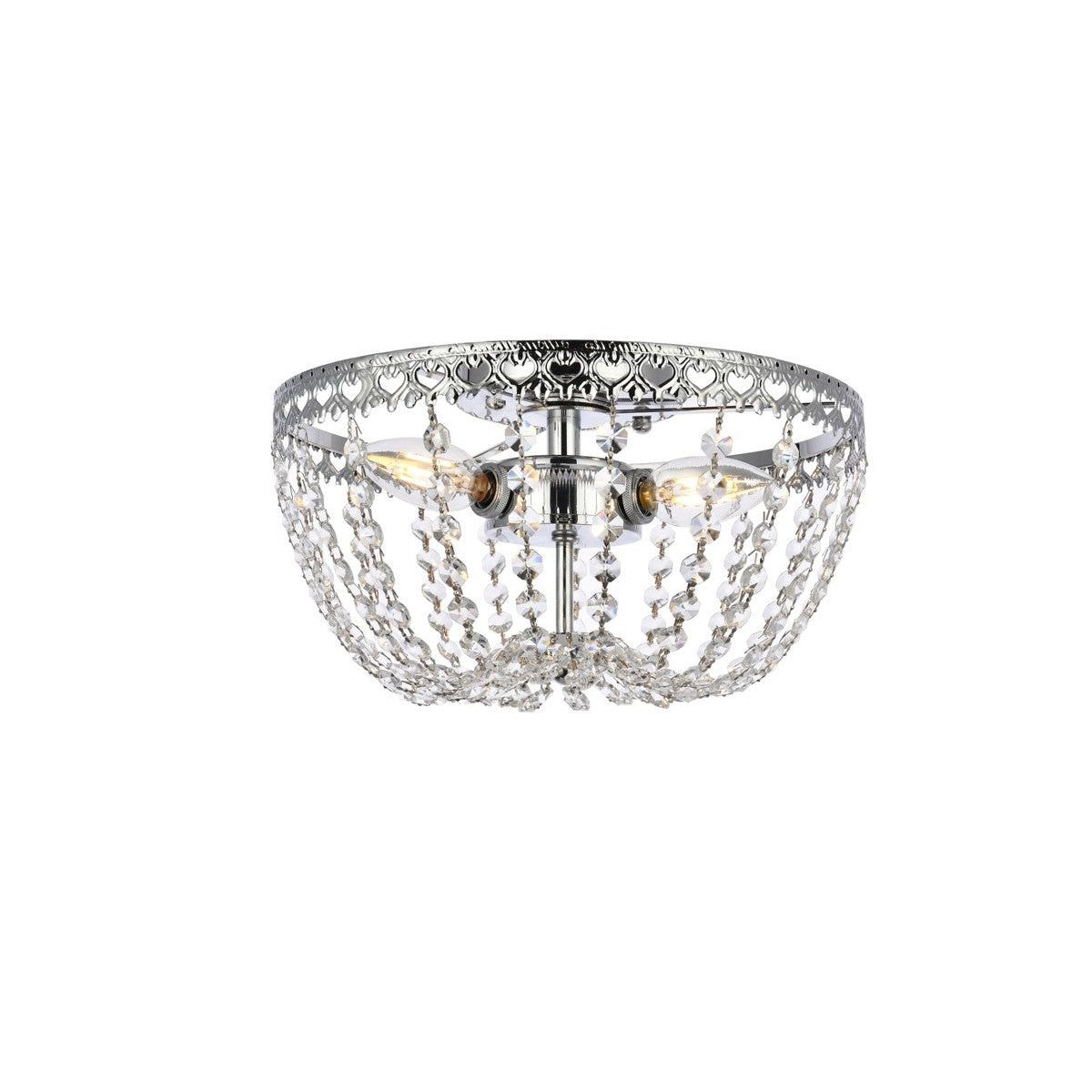 Elegant Lighting - 1112F12C - Three Light Flush Mount - Kylie - Chrome