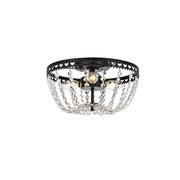 Elegant Lighting - 1112F14BK - Three Light Flush Mount - Kylie - Black