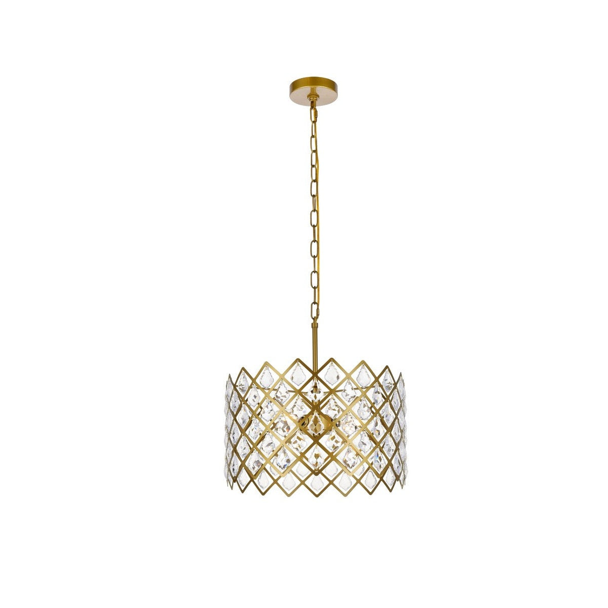 Elegant Lighting - 1111D16BR - Three Light Pendant - Lyla - Brass