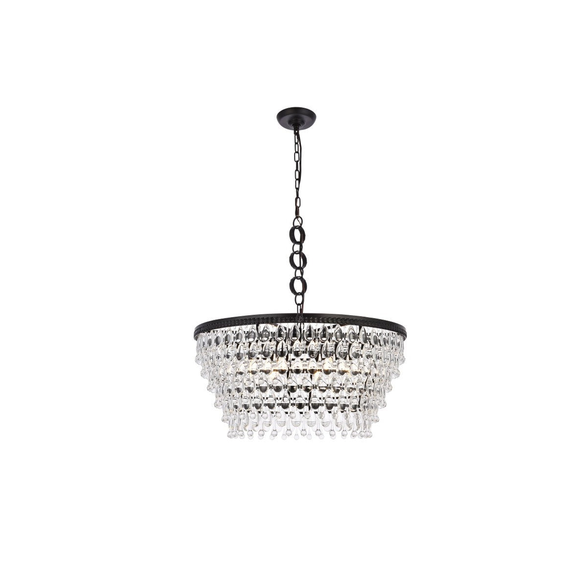 Elegant Lighting - 1219D28BK/RC - Six Light Chandelier - Nordic - Black