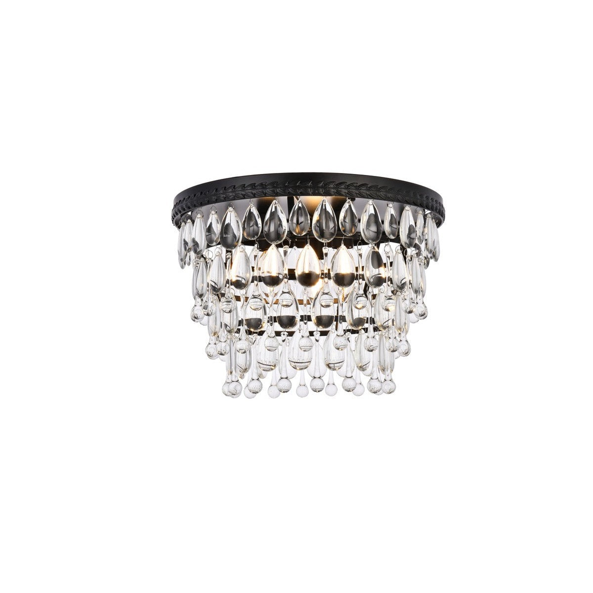 Elegant Lighting - 1219F15BK/RC - Three Light Flush Mount - Nordic - Black