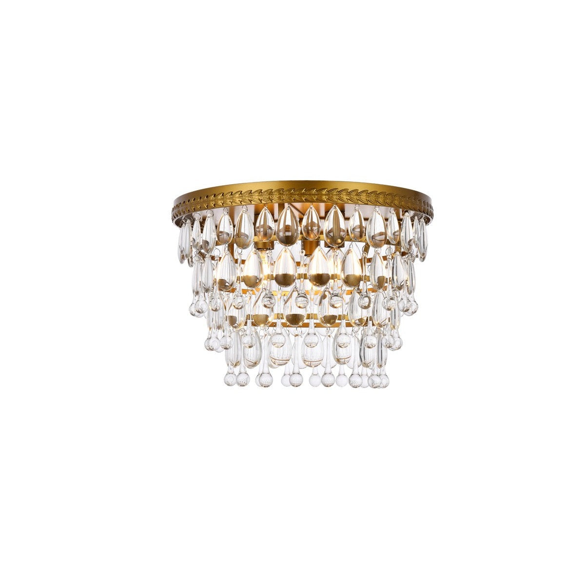 Elegant Lighting - 1219F15BR/RC - Three Light Flush Mount - Nordic - Brass