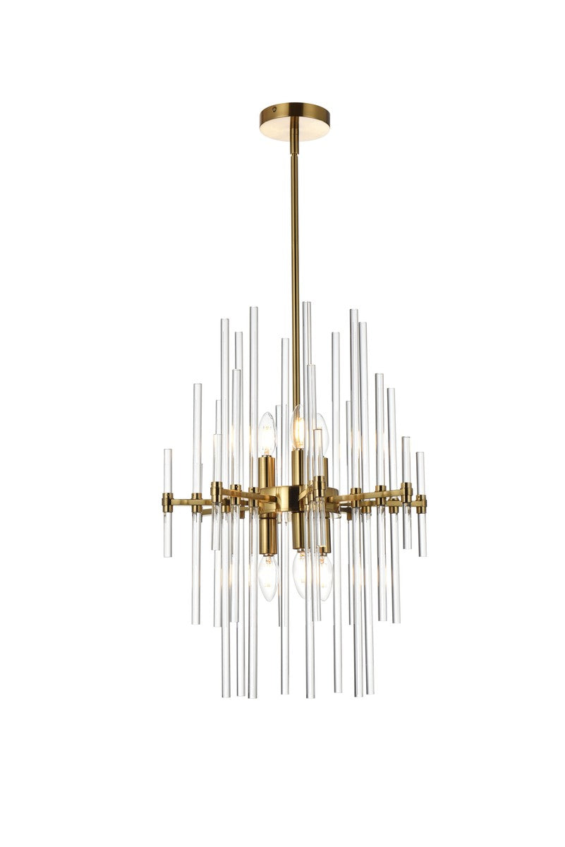 Elegant Lighting - 2502D17SG - Six Light Pendant - Sienna - Gold