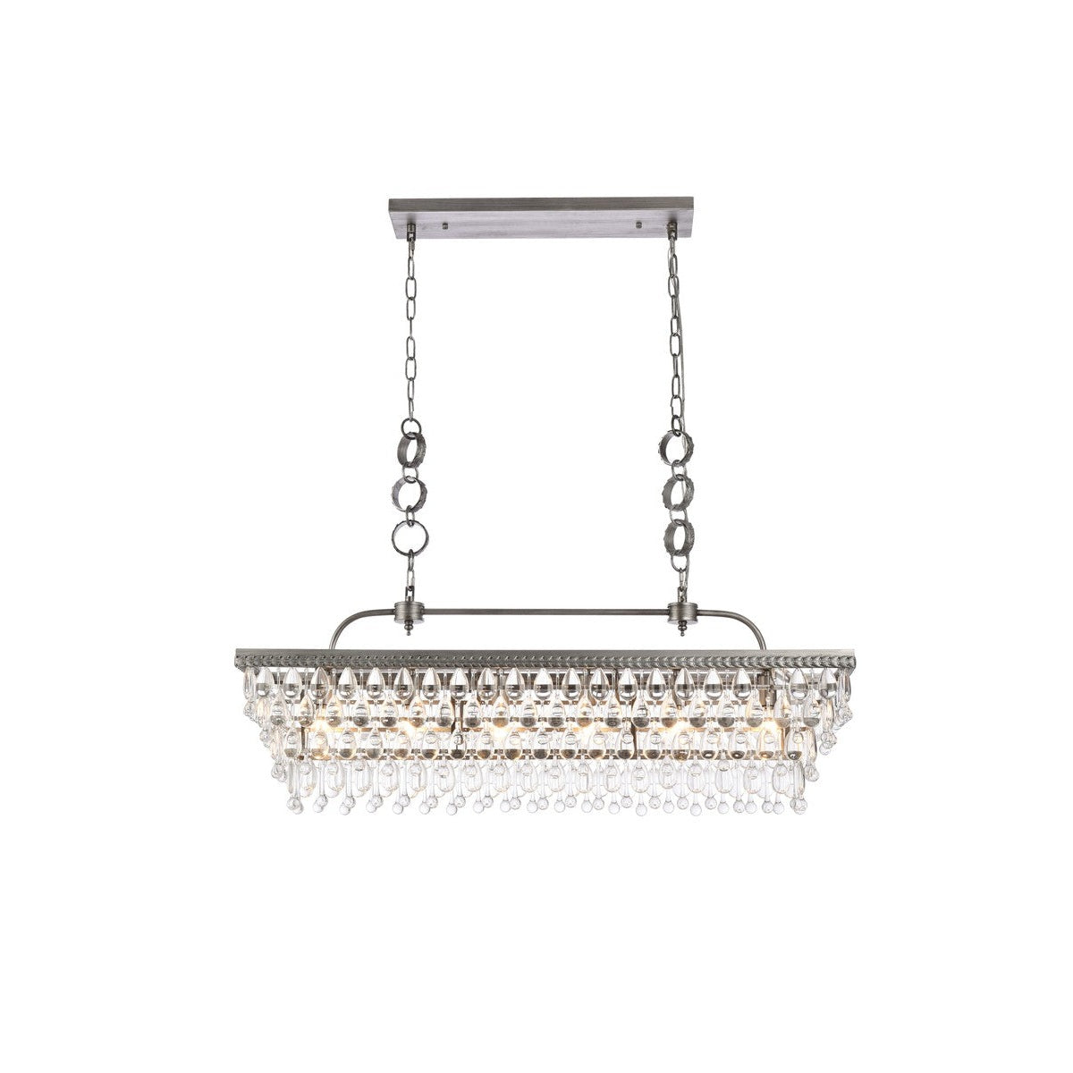 Elegant Lighting - 1219G40AS - Six Light Pendant - Nordic - Antique Silver