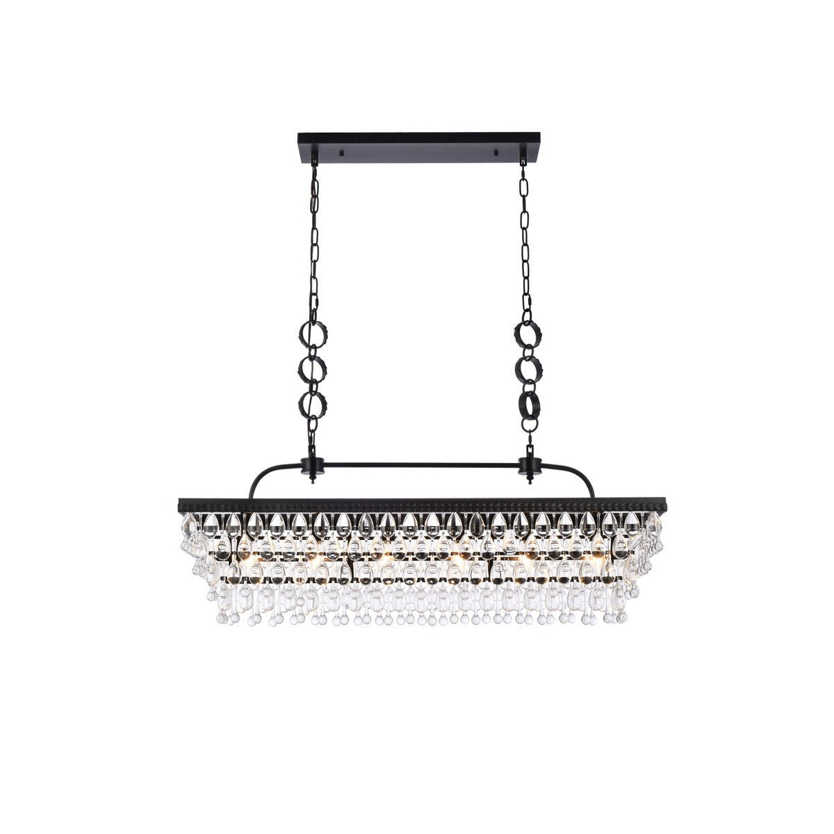 Elegant Lighting - 1219G40BK - Six Light Pendant - Nordic - Black