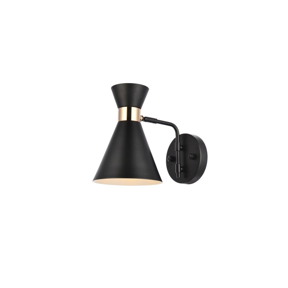 Elegant Lighting - LD2353BK - One Light Wall Sconce - Halycon - Black and golden