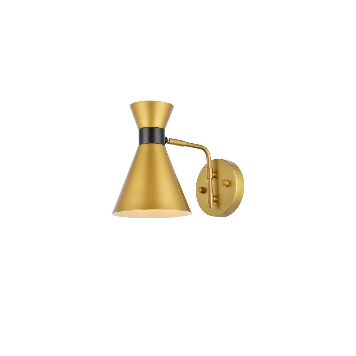 Elegant Lighting - LD2353BR - One Light Wall Sconce - Halycon - Brass and Black