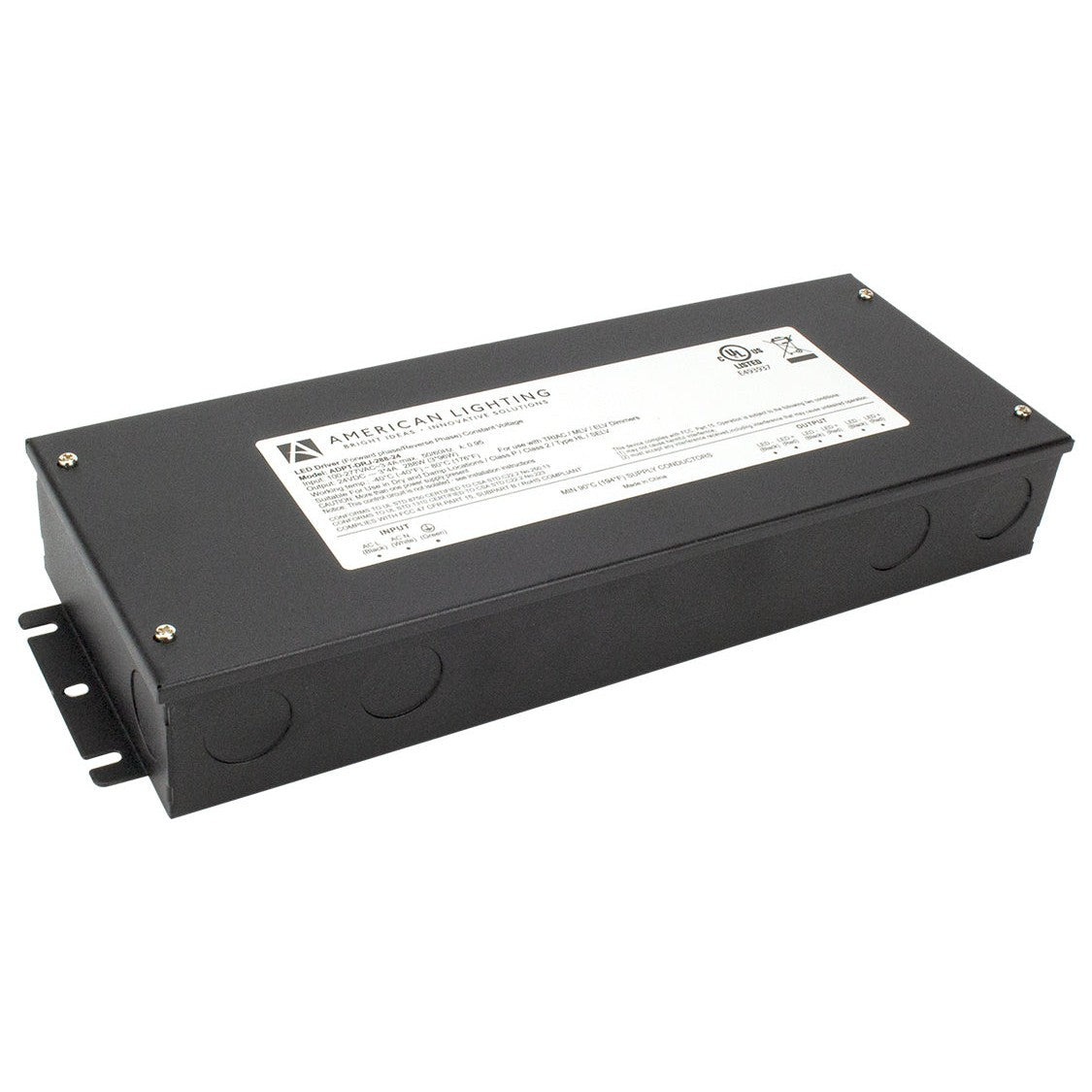 American Lighting - ADPT-DRJ-288-24 - Class 2 Dimmable, Low-Profile, Constant Voltage Driver - Adaptive Driver - Black
