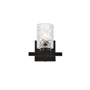 Elegant Lighting - LD7025W7BK - One Light Bath - Cassie - Black and Clear Shade