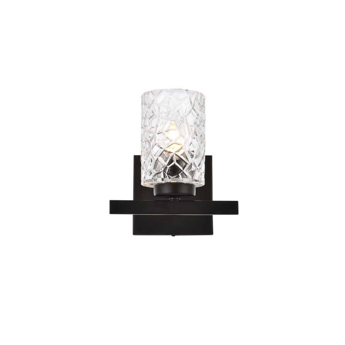 Elegant Lighting - LD7025W7BK - One Light Bath - Cassie - Black and Clear Shade