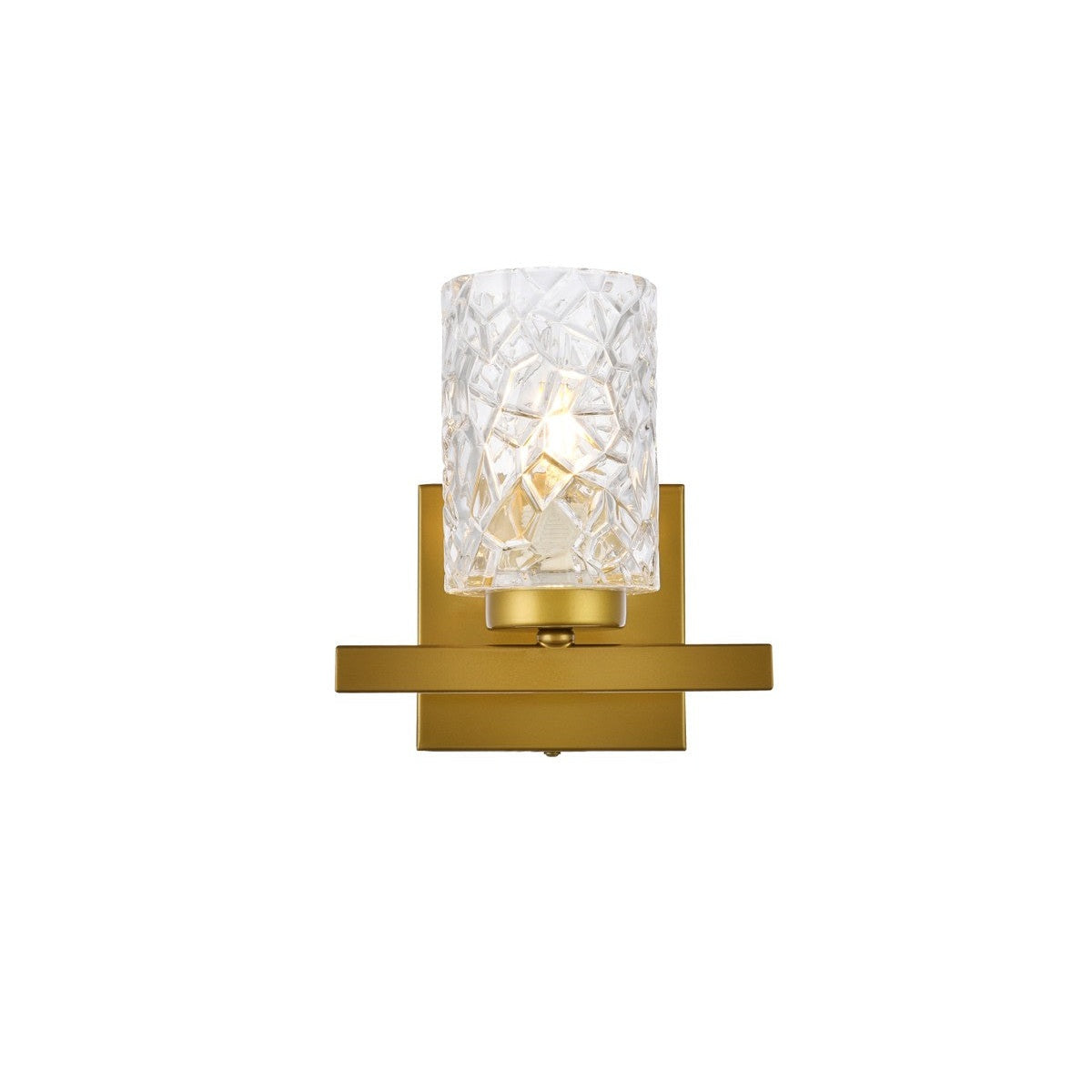 Elegant Lighting - LD7025W7BR - One Light Bath - Cassie - Brass and Clear Shade