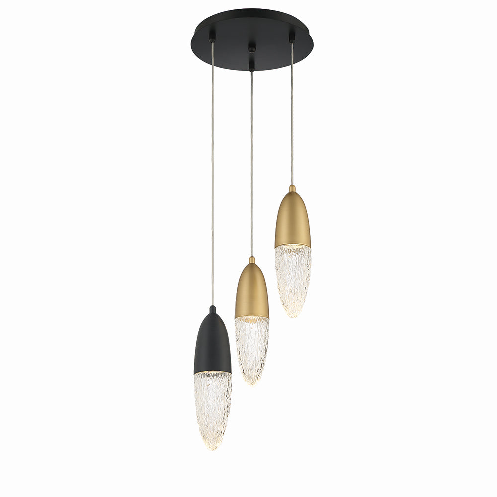 Eurofase - 43858-046 - Three Light Chandelier - Ecrou - Gold-Black