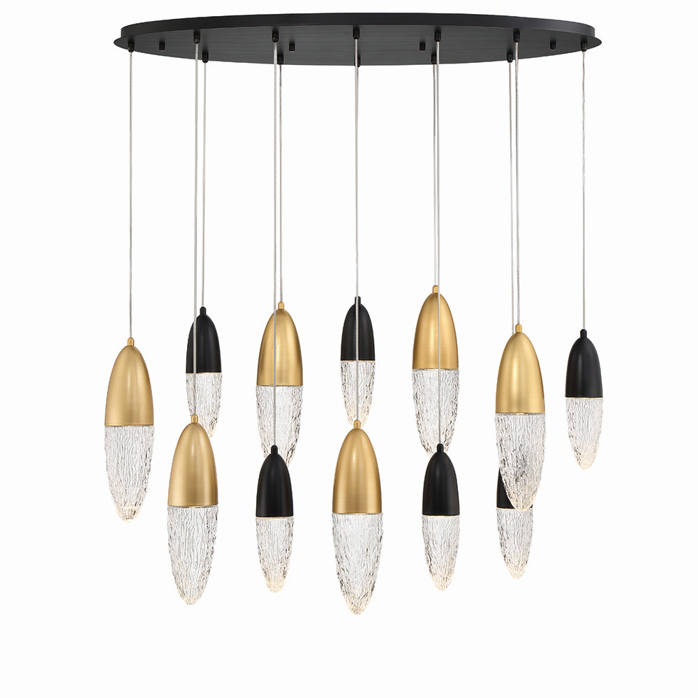 Eurofase - 43861-042 - 20 Light Chandelier - Ecrou - Gold-Black