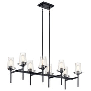 Kichler - 43696BK - Eight Light Linear Chandelier - Alton - Black