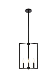 Elegant Lighting - LD7071D14BK - Three Light Pendant - Vino - Black
