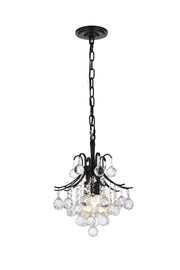 Elegant Lighting - V8000D12BK/RC - Three Light Pendant - Toureg - Black