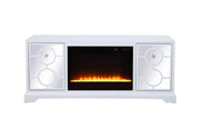 Elegant Lighting - MF801WH-F2 - TV Stand with Fireplace - Modern - White