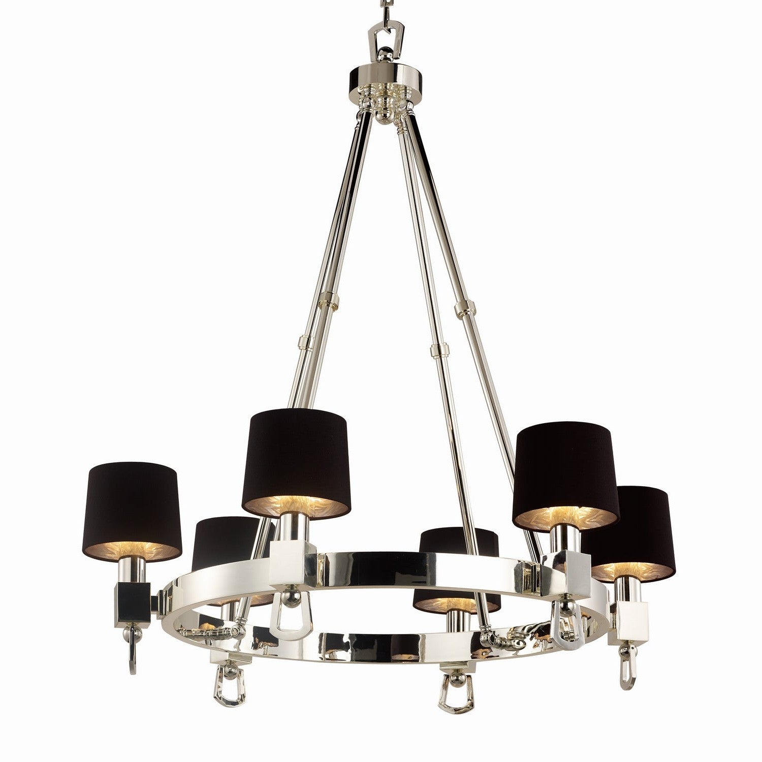Studio M - SM23766BTPS - Six Light Chandelier - Jefferson - Plated Silver