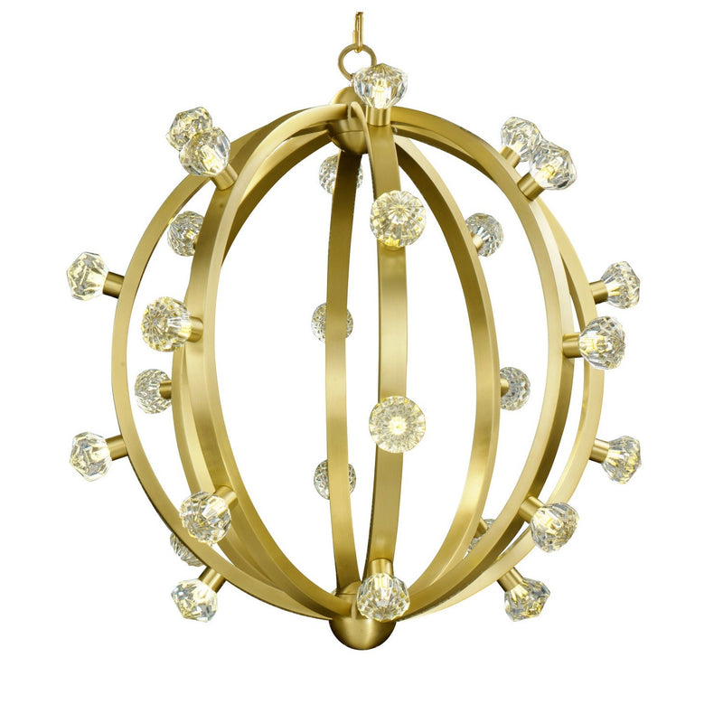 Studio M - SM23774BCSBR - LED Pendant - Norma Jeane - Satin Brass