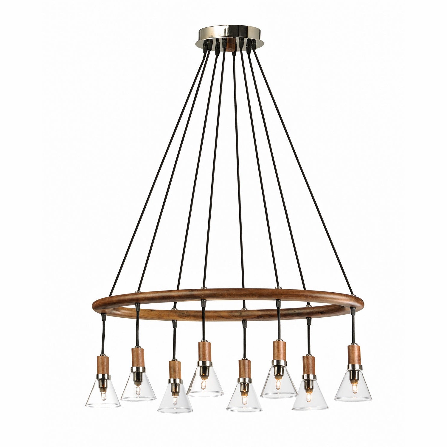 Studio M - SM23825CLWN - Eight Light Pendant - Scan - Walnut