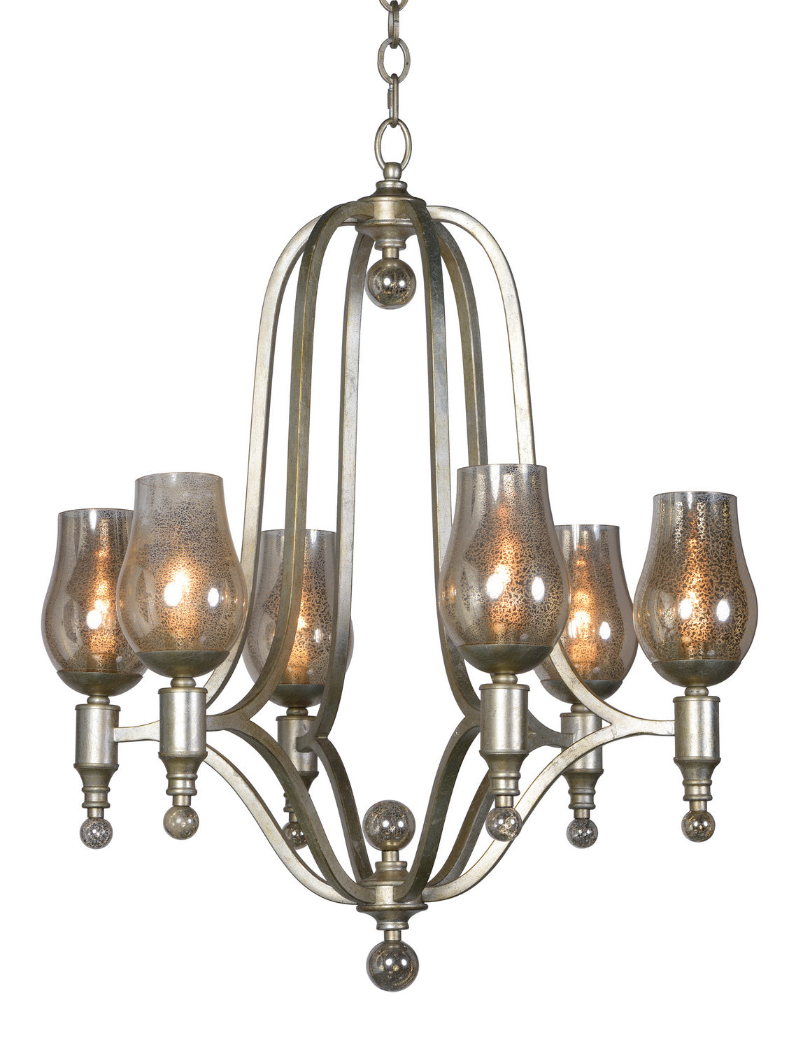 Studio M - SM23975MGSG - Six Light Chandelier - Mirabelle - Silver Gold