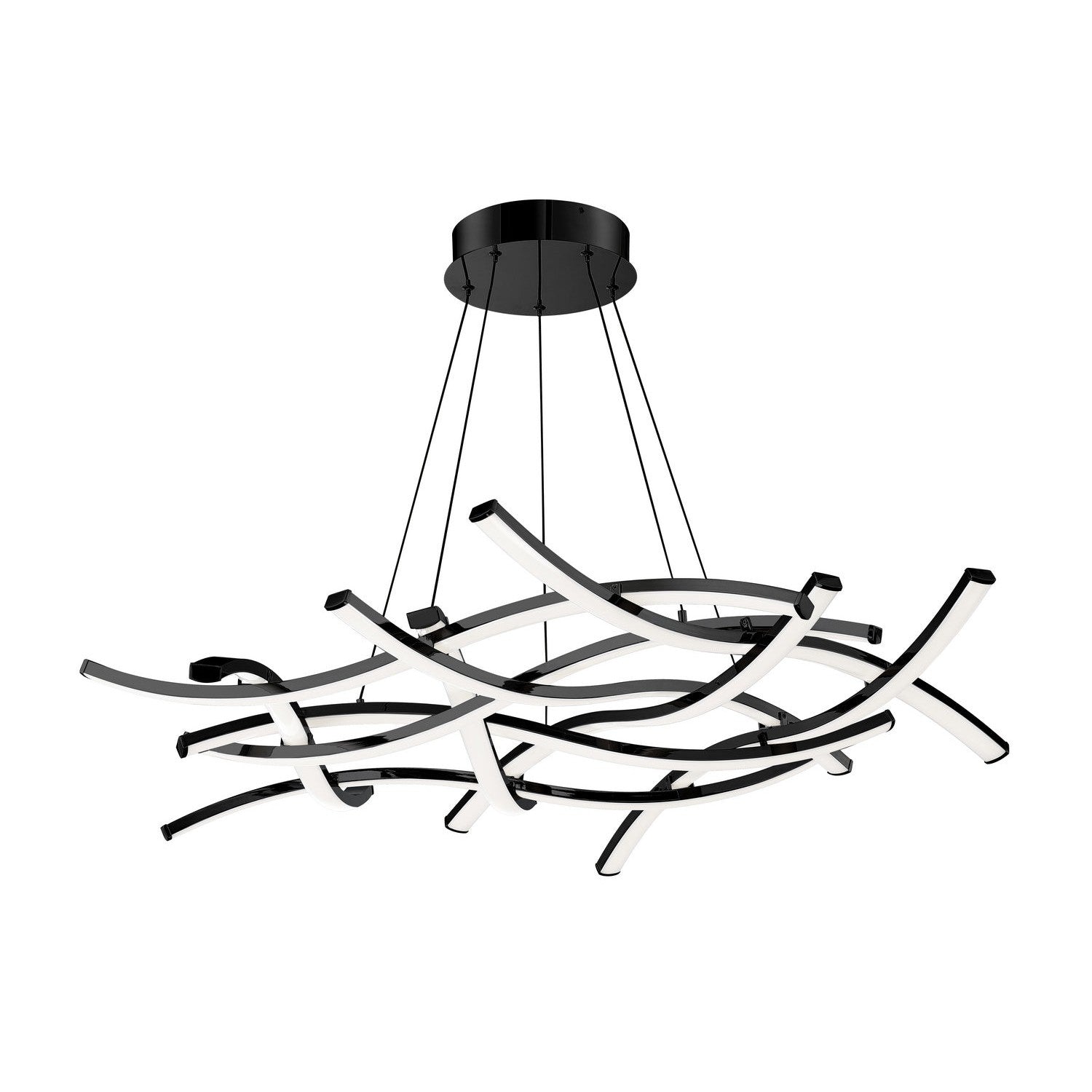 W.A.C. Lighting - PD-60944-BK - LED Chandelier - Divergence - Black