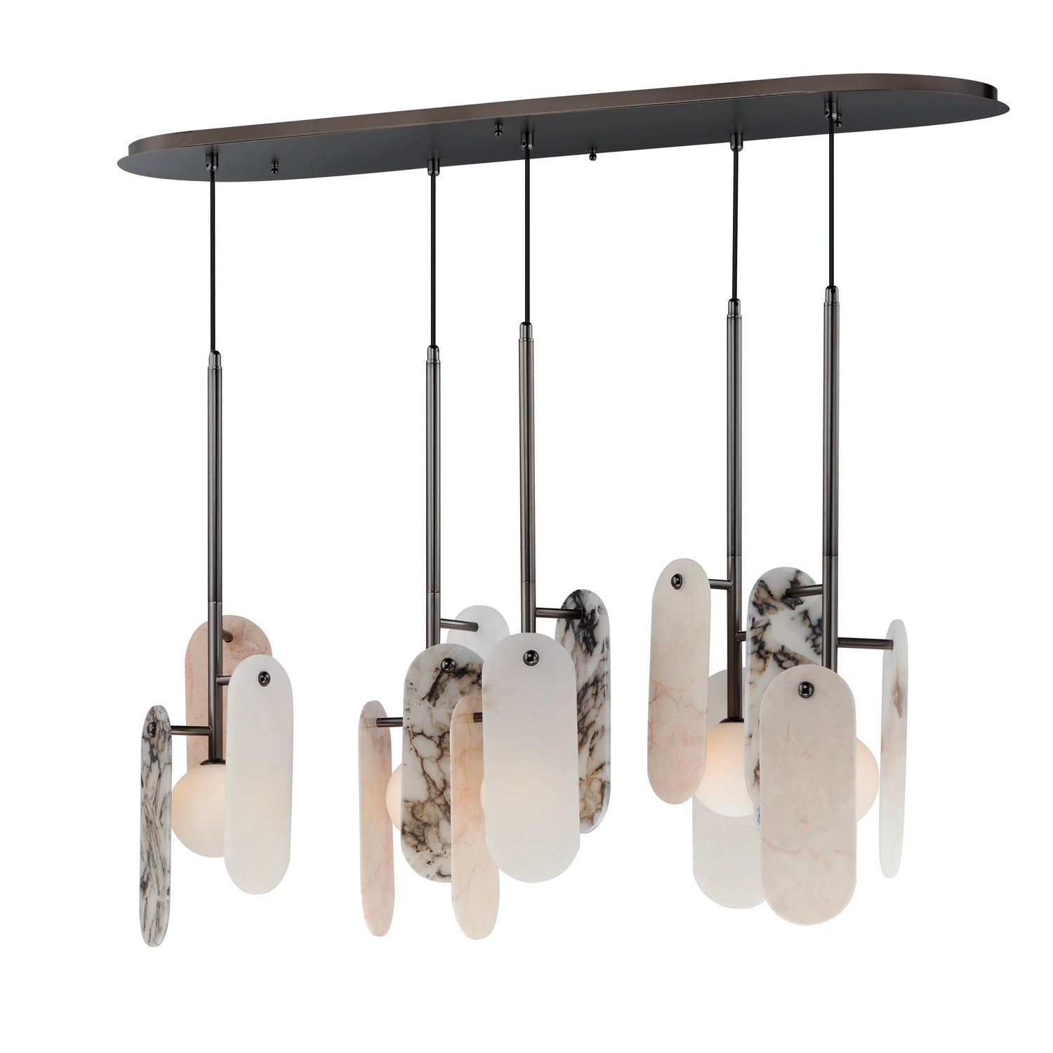 Studio M - SM24815VSGM - LED Pendant - Megalith - Stone - Gunmetal