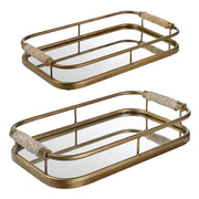 Uttermost - 18014 - Trays, S/2 - Rosea - Brushed Gold