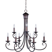 Maxim - 70006OI - Nine Light Chandelier - Loft - Oil Rubbed Bronze