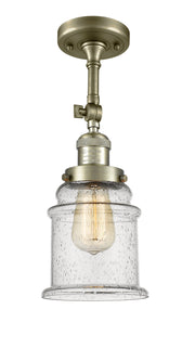 Innovations - 201F-AB-G184 - One Light Semi-Flush Mount - Franklin Restoration - Antique Brass
