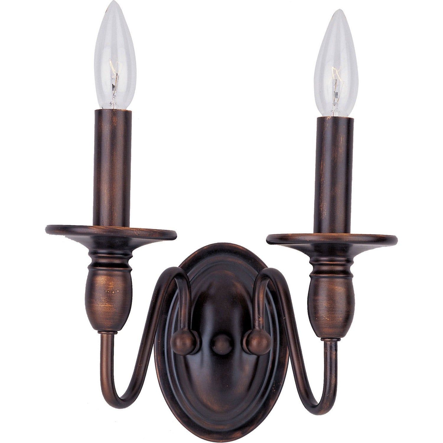 Maxim - 11032OI - Two Light Wall Sconce - Towne - Oil Rubbed Bronze