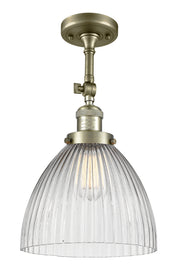 Innovations - 201F-AB-G222 - One Light Semi-Flush Mount - Franklin Restoration - Antique Brass