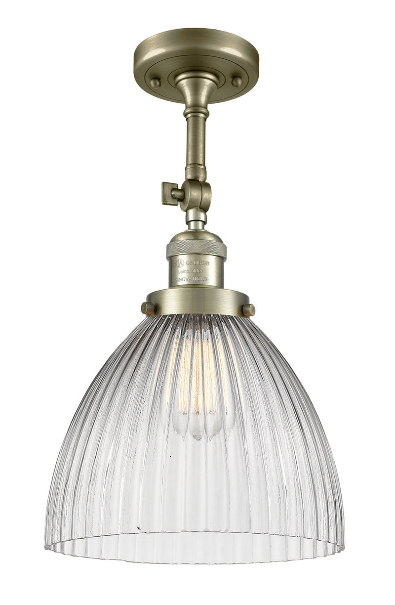 Innovations - 201F-AB-G222 - One Light Semi-Flush Mount - Franklin Restoration - Antique Brass