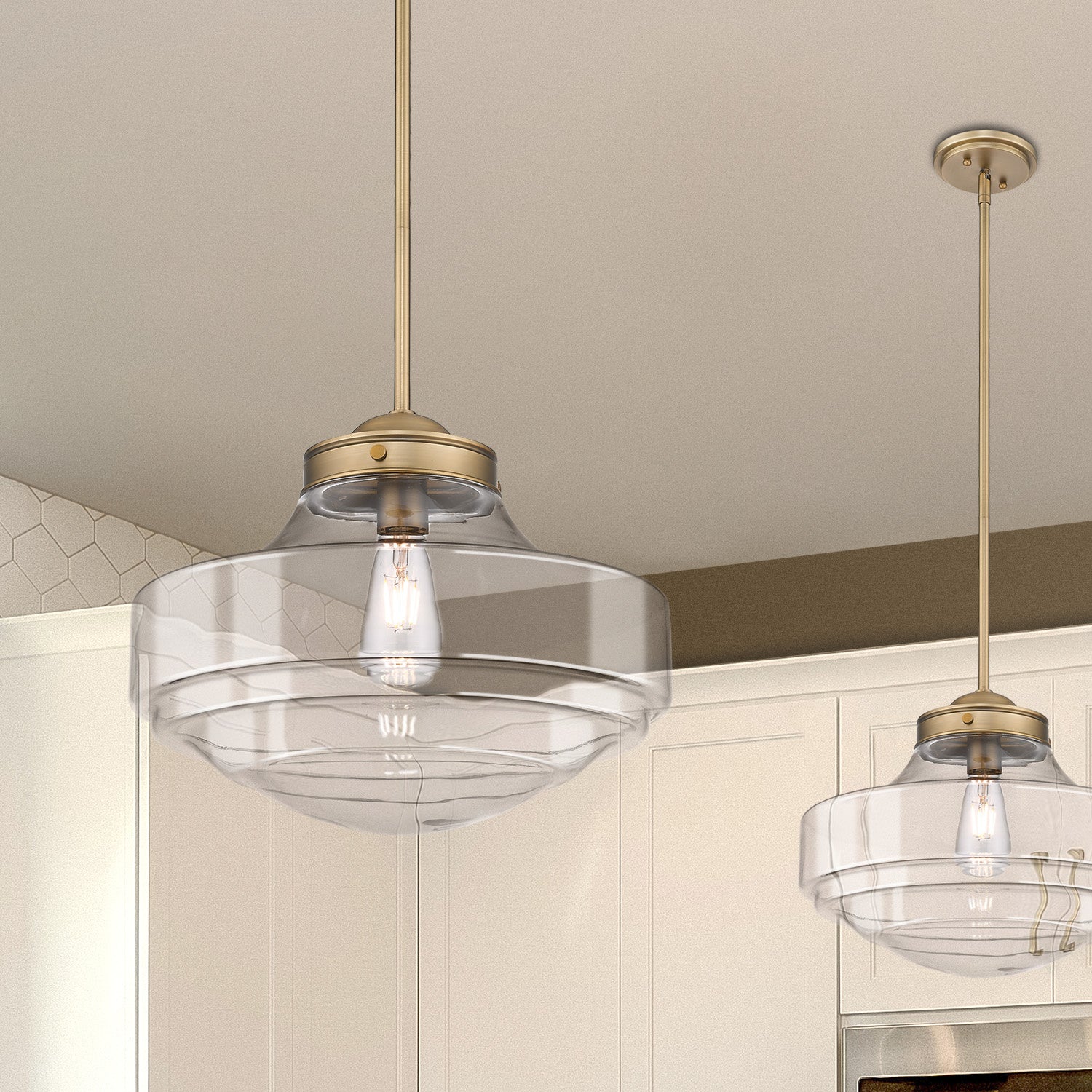 Golden - 0508-L MBS-CLR - One Light Pendant - Ingalls - Modern Brass