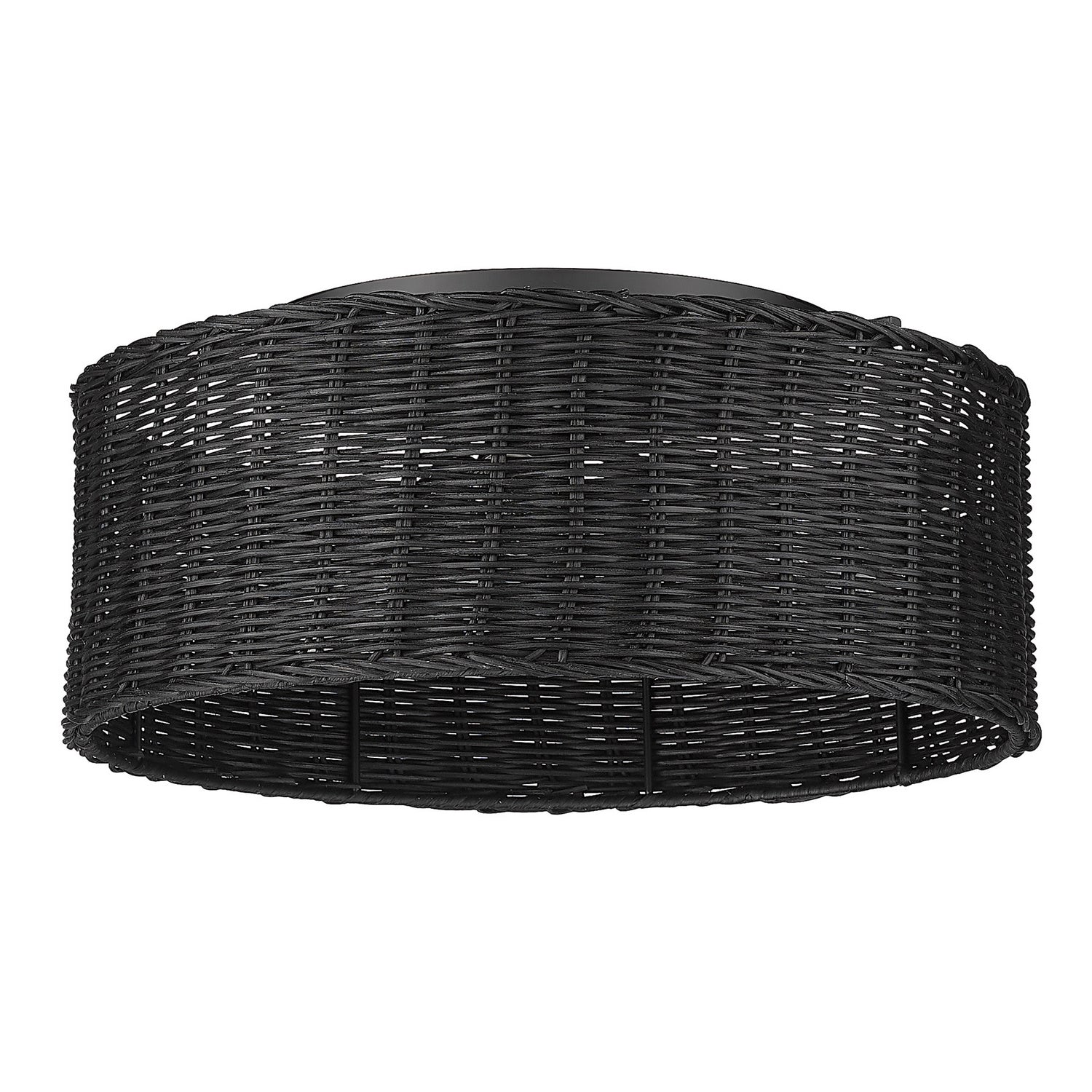 Golden - 1084-FM BLK-BW - Three Light Flush Mount - Erma - Matte Black