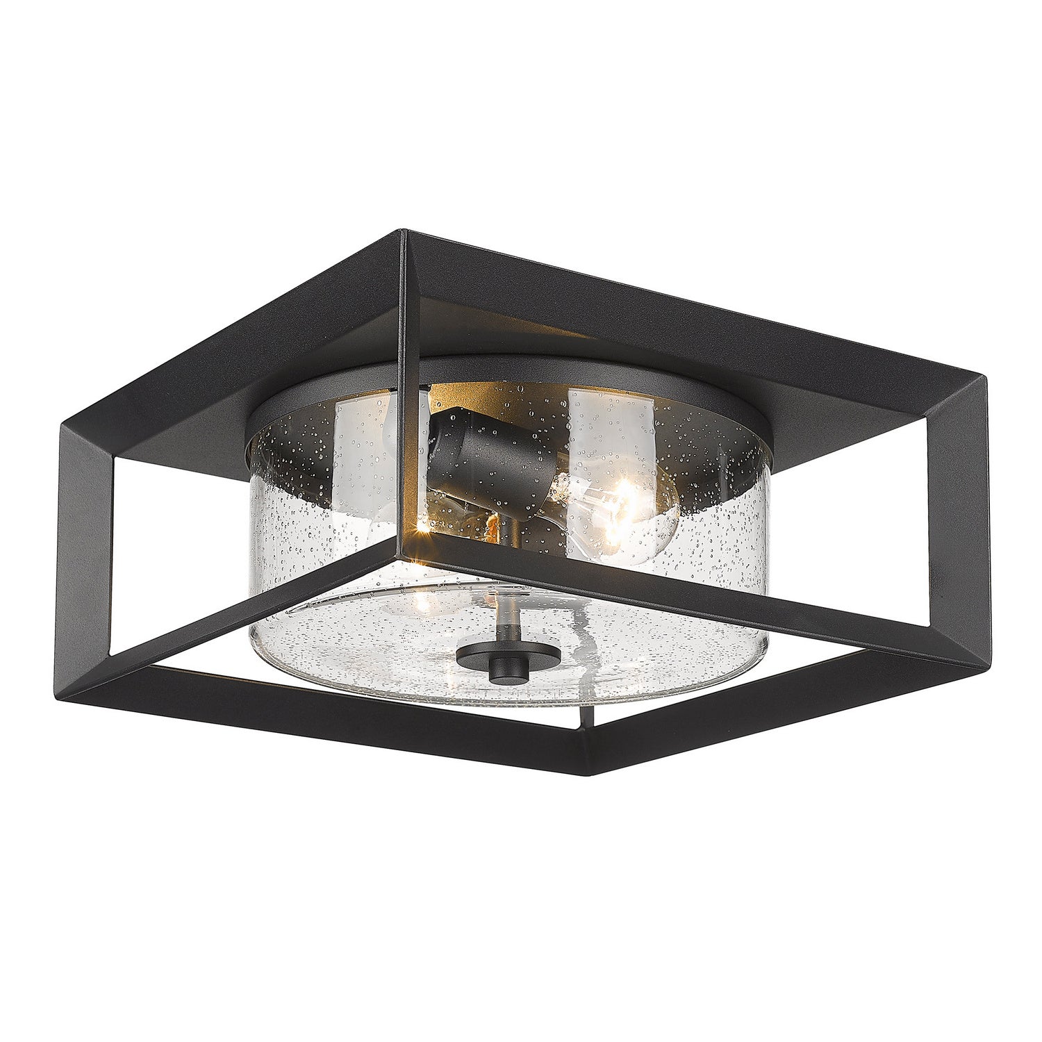 Golden - 2073-OFM NB-SD - Two Light Outdoor Flush Mount - Smyth - Natural Black